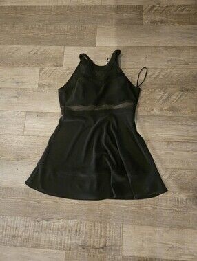 Black Sheer Panel Dress
